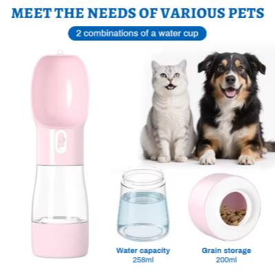 Modern Pet Bottle - 3 in 1 - Water, Food, Garbage bag & Scoop