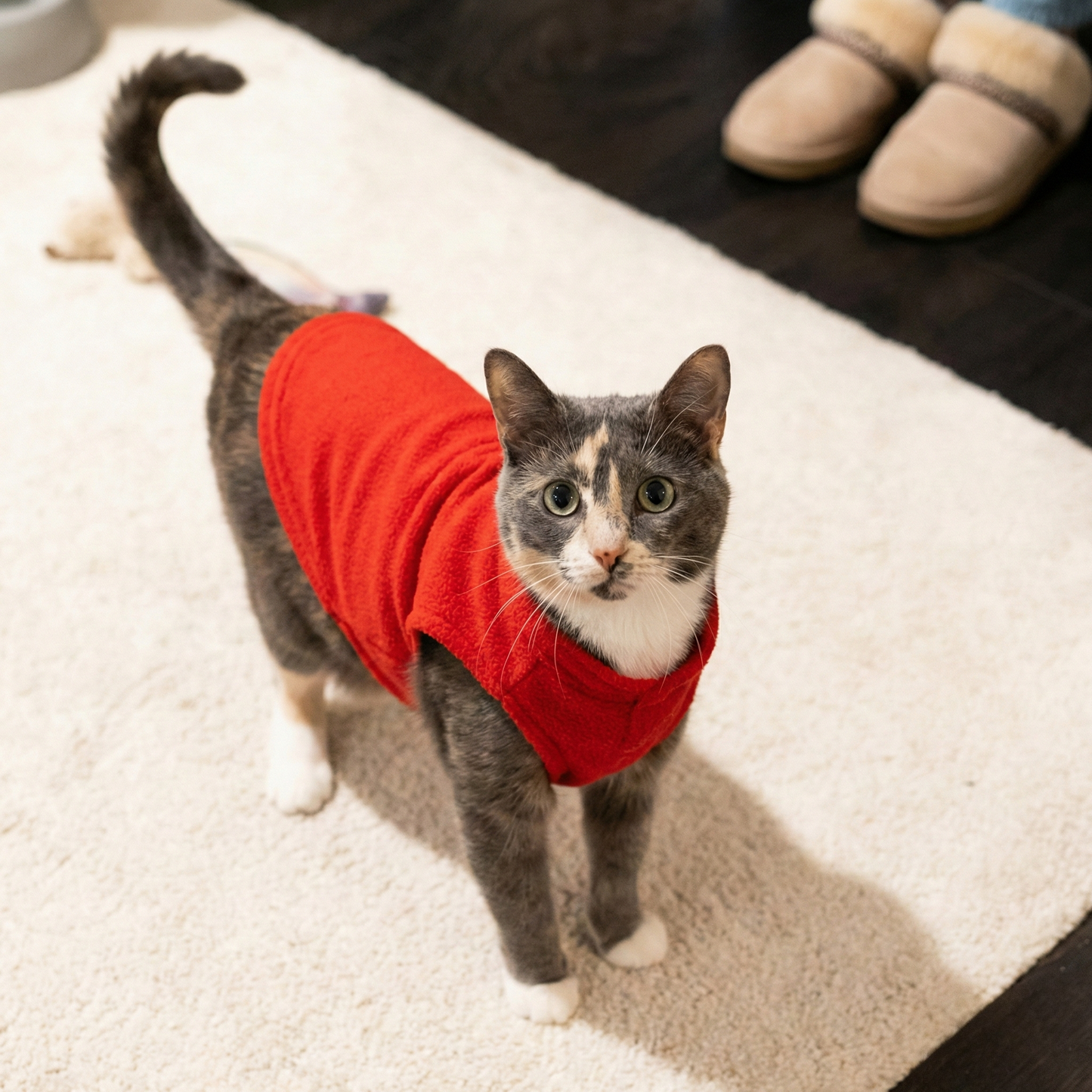 Premium No-Pull Fleece Vest for Small Dogs & Cats - Travel Gear