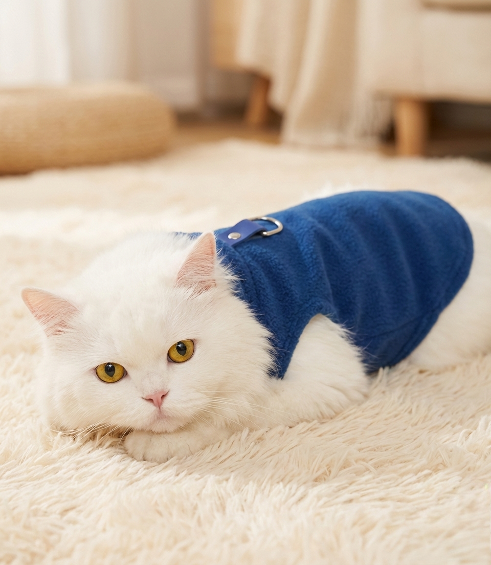 Premium No-Pull Fleece Vest for Small Dogs & Cats - Travel Gear