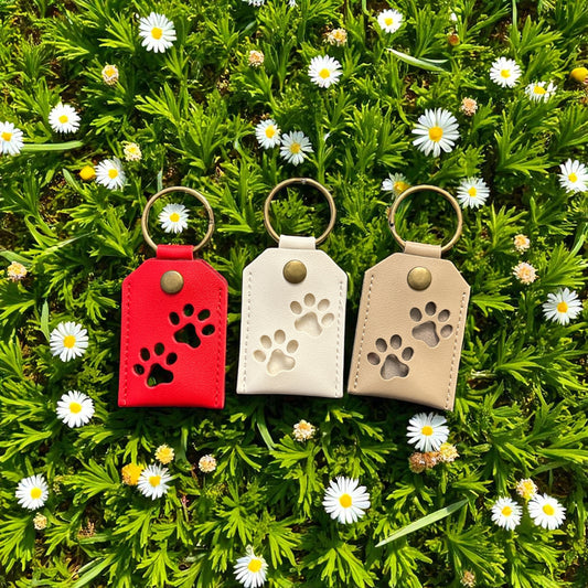 Pet hair storage keychain